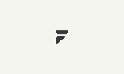 initial letter F monogram simple logo design vector illustration