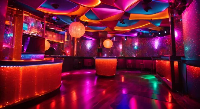 Disco club with lights.