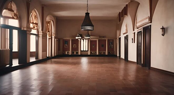 Interior of a flamenco tablao.