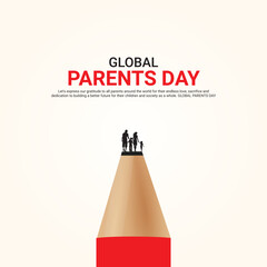 Parents Day Creative ads Global parents day design jun 1, poster vector 3d illustration