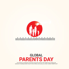 Parents Day Creative ads Global parents day design jun 1, poster vector 3d illustration