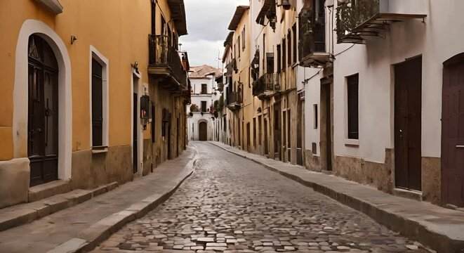 Street of a Spanish town.