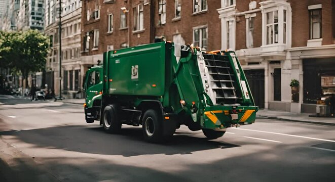 Garbage collection truck.