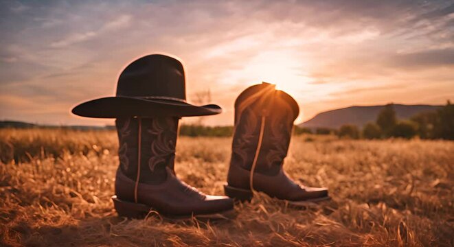 Cowboy boots in the far west.