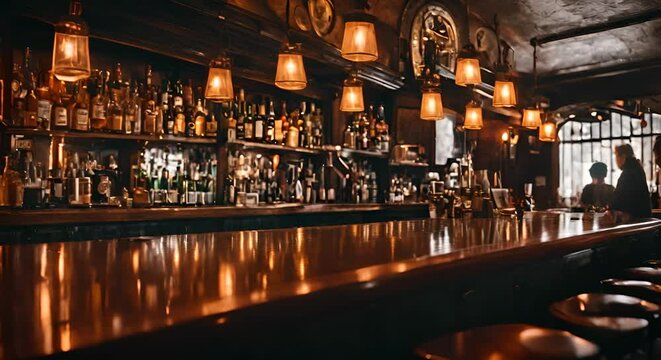 Inside an irish pub.