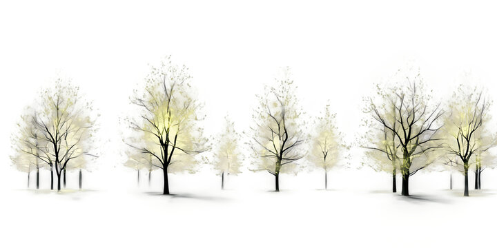 An ethereal forest made of light Transparent Background Images
