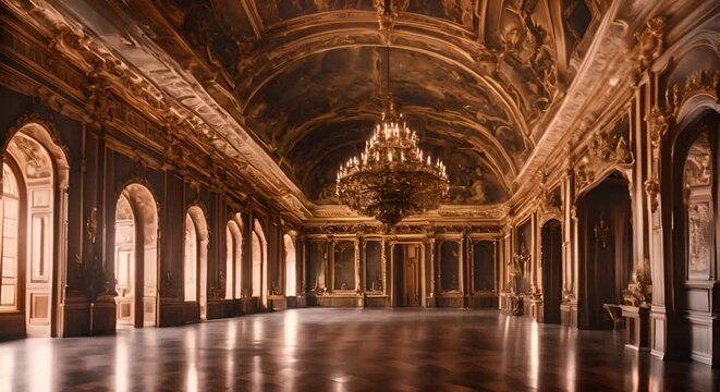 Interior of a royal palace.