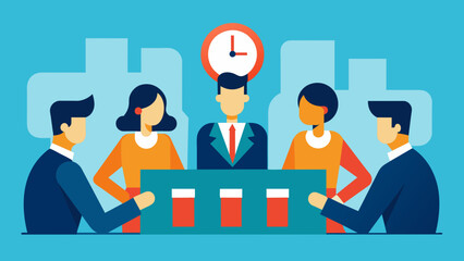Synchronized success In an effort to optimize time a team of exeives carefully manage their agenda at a fastpaced business meeting.