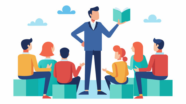 A knowledgeable facilitator leads a group of ambitious professionals through a series of engaging activities and exercises as part of a