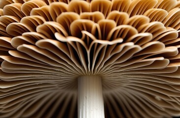 Mushrooms background, natural aesthetic. Close-up of mushrooms