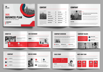 Business Plan Brochure Template Landscape