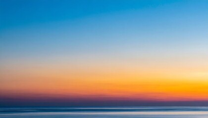 Naklejka na ściany i meble Beautiful sunset over the sea. Nature composition. Long exposure.