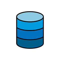 Database vector illustration. Data storage icon.