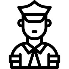 avatar, occupation, people, policeman, security Icon