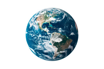 Realistic earth planet isolated image