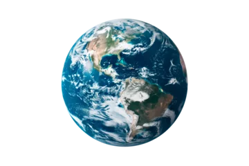 Foto op Canvas Realistic earth planet isolated image © AlexArty