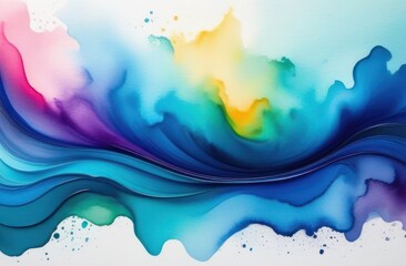 Multicolored background of strokes of watercolor/oil paint abstract texture. - obrazy, fototapety, plakaty