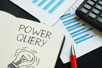 Power query is shown using the text