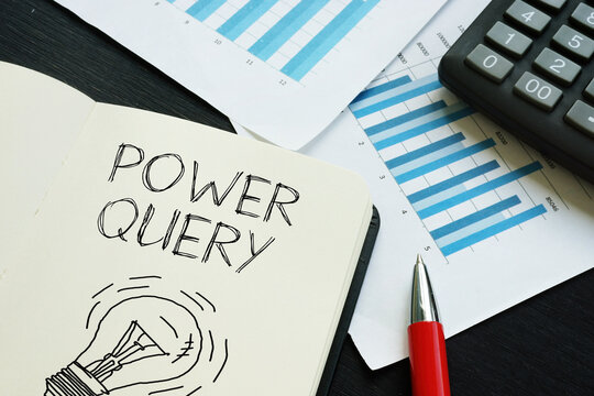 Power query is shown using the text