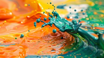 A lively and abstract representation of a paint festival