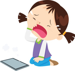 angry kid addicted mobile phone