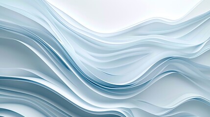 Minimalistic White and Light Blue Line Abstract Wallpaper