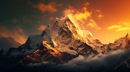 Majestic Himalayan Landscape: A Cinematic Portrayal of Nature's Grandeur - obrazy, fototapety, plakaty