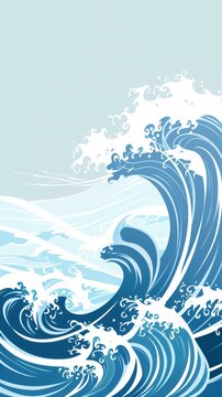 Ocean wave background illustration
