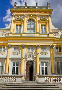 Baroque 17th century Wilanow Palace  in Warsaw, Poland
