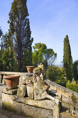 Park of Villa d'Este in Tivoli, Italy	
