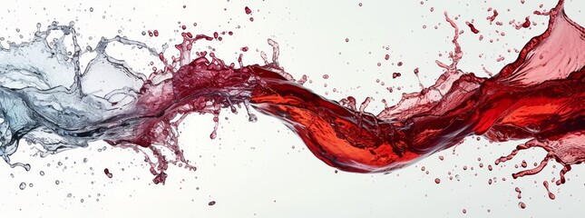 Red Wine Splash on White Tablecloth
