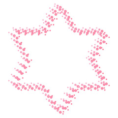 Particle star frame. Vector illustration.	