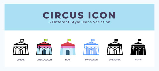 Naklejka premium Circus icon for websites and apps. vector illustration