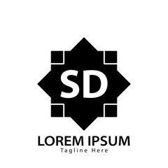 letter SD logo. SD. SD logo design vector illustration for creative company, business, industry