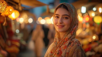 Amidst the hustle and bustle of a vibrant cityscape, families come together to celebrate Eid-al-Adha, their laughter mingling with the sound of traditional music and the aroma of s