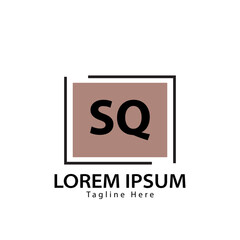 letter SQ logo. SQ. SQ logo design vector illustration for creative company, business, industry