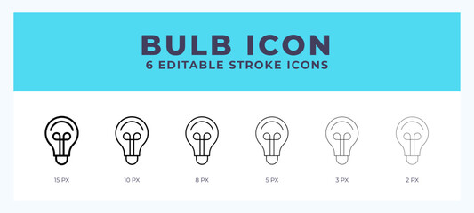 Bulb line icon symbol. Logo. Icon vector illustration with editable stroke.