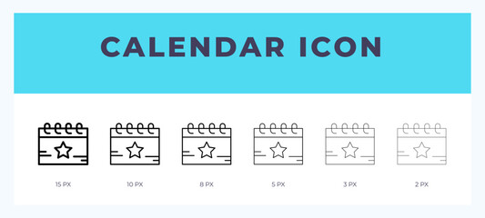 Calendar line icon. High quality icon symbol for web design. App
