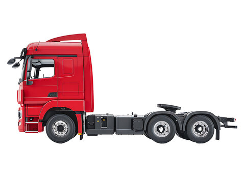 Red truck on transparent background PNG