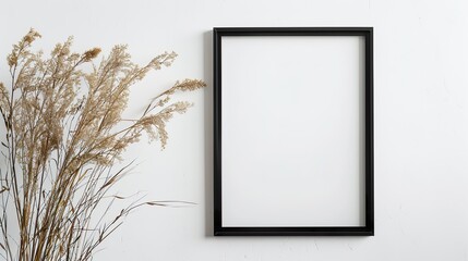 minimalist frame with botanical grace