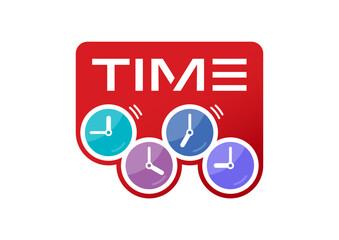 four step clock concept. time and clock concept