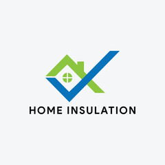 home repairing and home insulation logo design vector