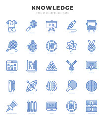 Knowledge web icons in Two Color style.