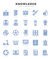 Knowledge icons set. Vector illustration.