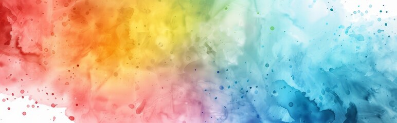 Water drops are seen on a rainbow colored background - obrazy, fototapety, plakaty