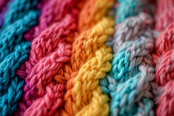 color knitted fabric texture background. Close-up of knitted fabric