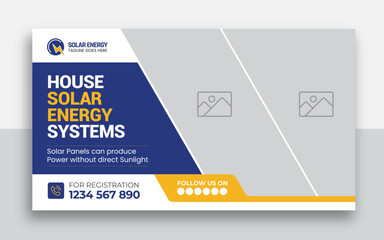 green energy, eco world, bioenergy, solar power, electrical vehicle, eco-friendly youtube thumbnail and web banner template design