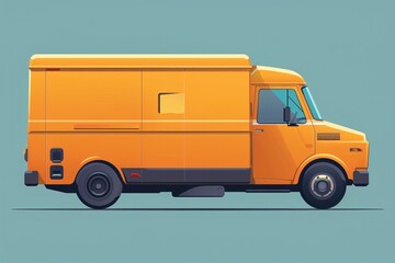 Delivery truck icon. Flat style. Vector icon