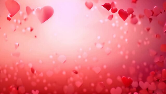 A mesmerizing photo captures a bunch of hearts gracefully floating in the air, creating a romantic ambiance, Valentines day background banner, AI Generated