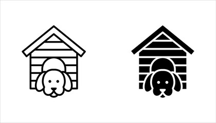 Doghouse icon set. Animal house. Simple dog house sign concept. vector illustration on white background
